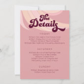 Retro Bach alleen Bachelorette Weekend Kaart (Achterkant)