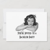 Retro Bachelor Party Invitation Kaart (Voorkant)