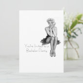 Retro Bachelor Party Invitation Sjabloon Kaart (Staand voorkant)