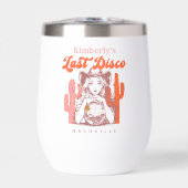 Retro Bachelorette-feest Laatste Disco Roze Cowgir (Voorkant)