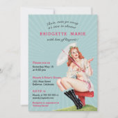  Retro Bachelorette Lingerie Party Kaart (Voorkant)