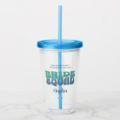 Retro Bachelorette Party Bruid Squad Bruidsmeisje Acryl Drinkbeker (Voorkant)