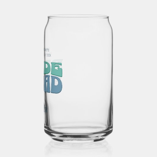 Retro Bachelorette Party Bruid Squad Bruidsmeisje Blikvorm Glas (Links)