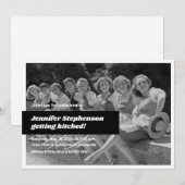 Retro Bachelorette Party Kaart (Voorkant / Achterkant)