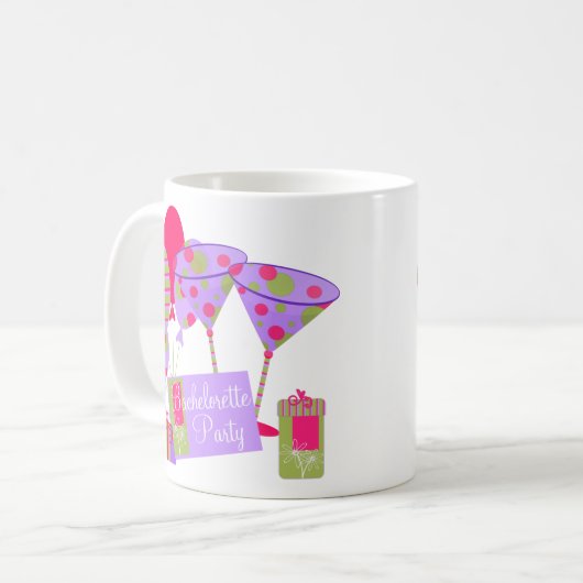 Retro Bachelorette Party Koffiemok (Voorkant links)