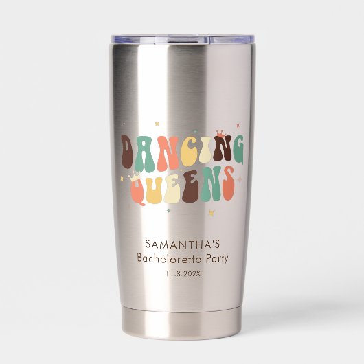 Retro Bachelorette Party Meisjes Weekend Keepsake Geïsoleerde Drinkbeker (Voorkant)