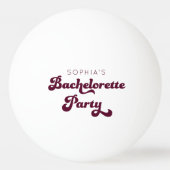 Retro Bachelorette Party pingpingpongbal Pingpongbal (Voorkant)