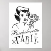 Retro Bachelorette Party Poster (Voorkant)
