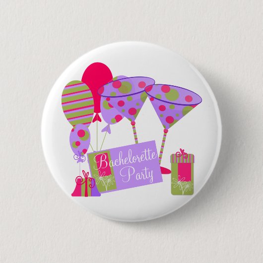 Retro Bachelorette Party Ronde Button 5,7 Cm (Voorkant)