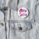 Retro Bachelorette Party Ronde Button 5,7 Cm (In situ)