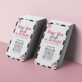 Retro Bachelorette Party Venmo QR Code Kaart Plaatskaartje