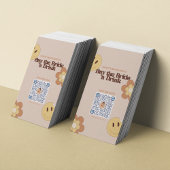 Retro Bachelorette Party Venmo QR Kaart Plaatskaartje