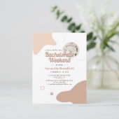 Retro Bachelorette Weekend Disco Party Uitnodiging Briefkaart (Staand voorkant)