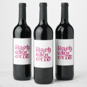 Retro Bachelorette Wijnlabel Wijn Etiket (Flessen)