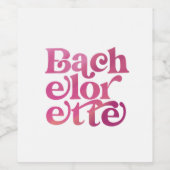 Retro Bachelorette Wijnlabel Wijn Etiket (Enkel label)