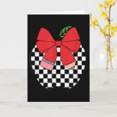 Retro Back To School Onderwijzeres Wedstrijd Gerui Kaart (Gele Bloem)