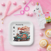 Retro Bacon-aangedreven auto nieuwheid papier Bord (Feest)
