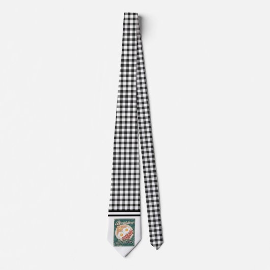Retro Bacon & Eggs Necktie Stropdas (Voorkant)