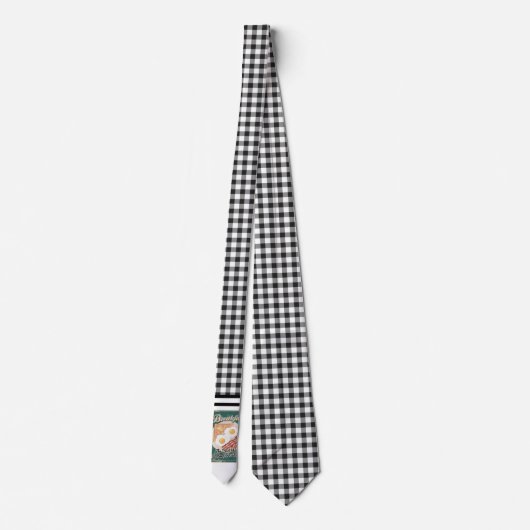 Retro Bacon & Eggs Necktie Stropdas (Achterkant)