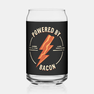 Retro Bacon Lover Grappig Voedsel Ontwerp met Blik Blikvorm Glas