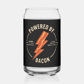 Retro Bacon Lover Grappig Voedsel Ontwerp met Blik Blikvorm Glas (Achterkant)