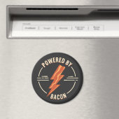 Retro Bacon Lover Grappig Voedsel Ontwerp met Blik Magneet (Insitu (Vaatwasser))