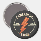 Retro Bacon Lover Grappig Voedsel Ontwerp met Blik Magneet (Voorkant / Achterkant)