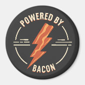 Retro Bacon Lover Grappig Voedsel Ontwerp met Blik Magneet (Voorkant)