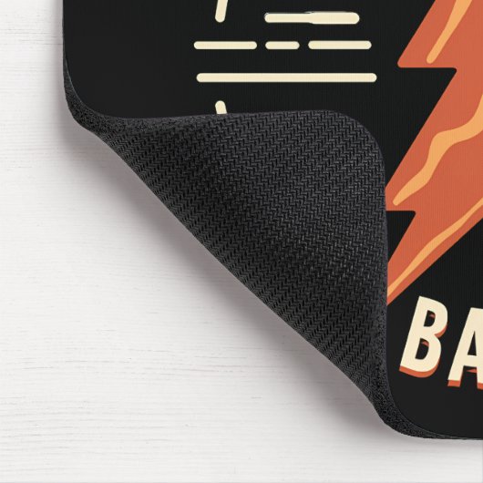 Retro Bacon Lover Grappig Voedsel Ontwerp met Blik Muismat (Hoek)