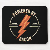 Retro Bacon Lover Grappig Voedsel Ontwerp met Blik Muismat (Voorkant)