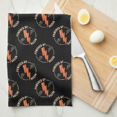 Retro Bacon Lover Grappig Voedsel Ontwerp met Blik Theedoek (Quarter Fold)