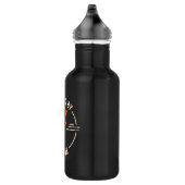 Retro Bacon Lover Grappig Voedsel Ontwerp met Blik Waterfles (Rechts)