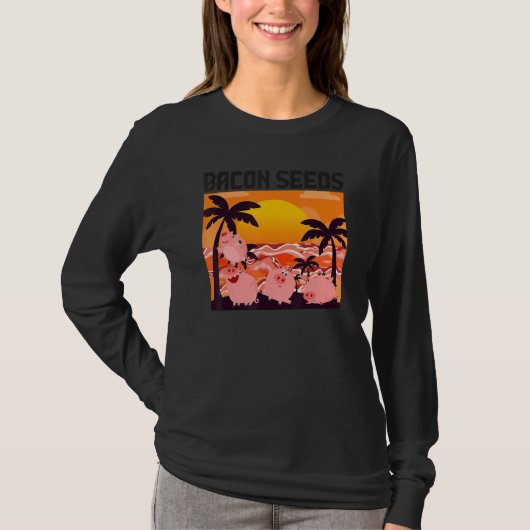 Retro Bacon Seeds, Boys Girls Farmer, Hog Lover, C T-shirt (Voorkant)