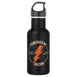 Retro Baconliefhebber Grappig Voedselontwerp met B Waterfles
