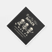 Retro Bad To The Bones Spooky Halloween Servet (Hoek)