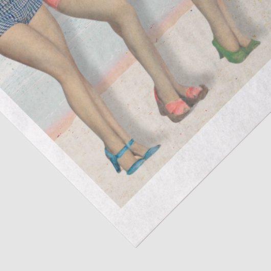 Retro baden schoonheden decoupage tissuepapier (Detail)