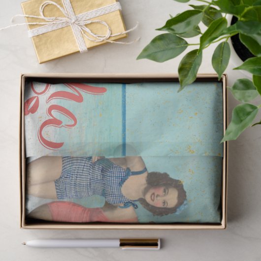 Retro baden schoonheden decoupage tissuepapier (Geschenk)