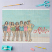 Retro baden schoonheden decoupage tissuepapier (Craft)