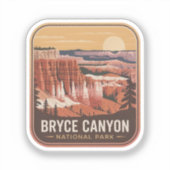 Retro Badge Bryce Canyon National Park Sticker (Voorkant)