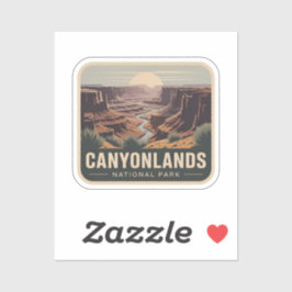 Retro Badge Canyonlands National Park Sticker