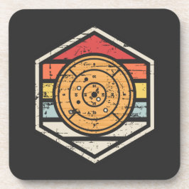 Retro Badge Crokinole Bier Onderzetter