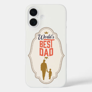 Retro Badge Esthetische telefoonhoes vaderschap iPhone 16 Hoesje