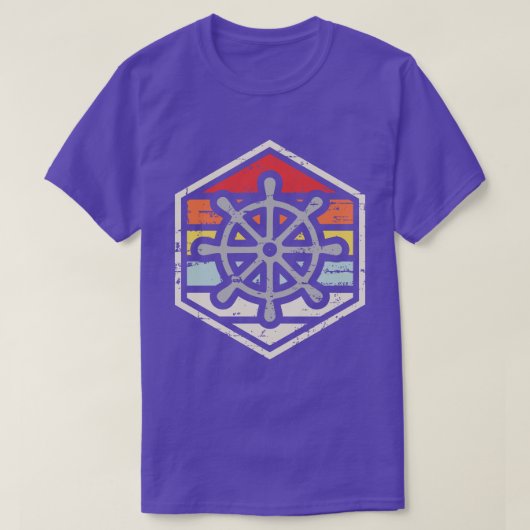 Retro Badge Helm T-shirt (Design voorkant)