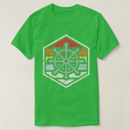 Retro Badge Helm T-shirt (Design voorkant)