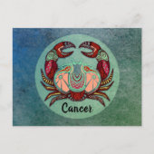 Retro-badge met kanker briefkaart (Voorkant)