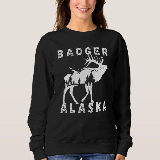 Retro Badger Alaska Apparel Souvenir Trui (Voorkant)