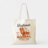 Retro Badlands National Park Souvenir Design Tote Bag (Achterkant)