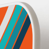 Retro Badmeester Gestreept met Naam Pickleball Paddle (Links Detail)