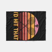 Retro Badminton Id Hit That Fleece Deken (Voorkant (Horizontaal))