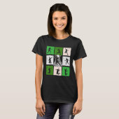 Retro Badminton-ontwerp T-shirt (Voorkant volledig)